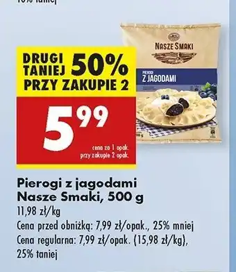 Biedronka Pierogi z jagodami Nasze smaki oferta