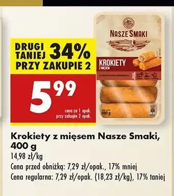 Biedronka Krokiety mięsne Nasze smaki oferta