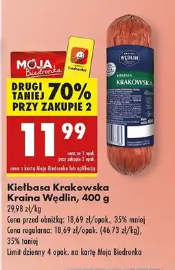 Biedronka Kiełbasa krakowska Kraina wędlin oferta