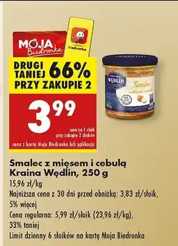 Biedronka Smalec z mięsem i cebulą Kraina wędlin oferta