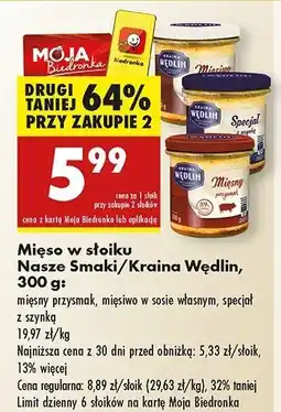 Biedronka Mięsny przysmak Kraina wędlin oferta