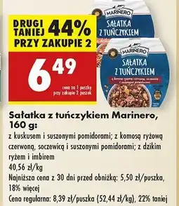 Biedronka Sałatka z tuńczykiem z dzikim ryżem i imbirem Marinero oferta