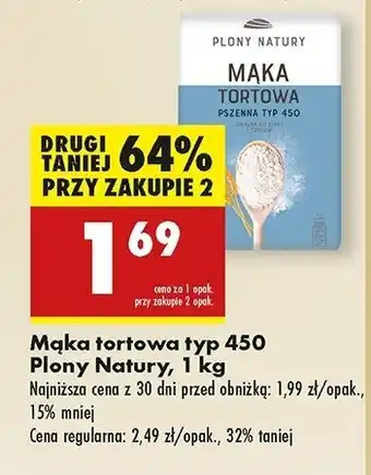 Biedronka Mąka tortowa pszenna typ 450 Plony natury oferta