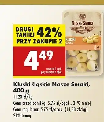 Biedronka Kluski ślaskie Nasze smaki oferta