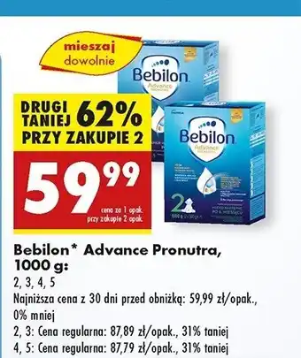 Biedronka Mleko 3 BEBILON ADVANCE PRONUTRA oferta