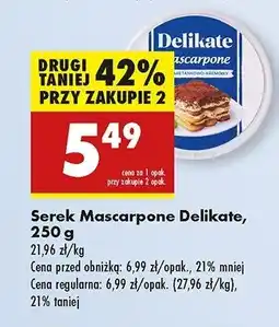 Biedronka Serek mascarpone Delikate oferta