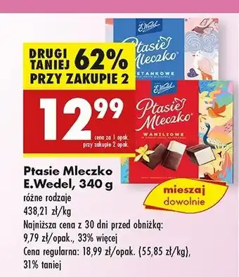 Biedronka Czekoladki waniliowe E. wedel ptasie mleczko oferta