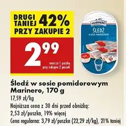 Biedronka Filety ze śledzia w sosie pomidorowym Marinero oferta