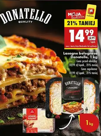 Biedronka lasagne bolognese Donatello oferta