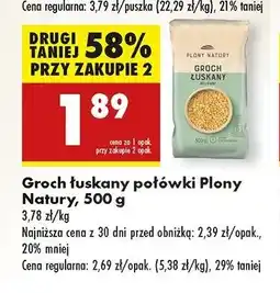 Biedronka Groch łuskany połówki Plony natury oferta