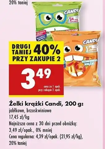 Biedronka Żelki brzoskwiniowe Candi oferta