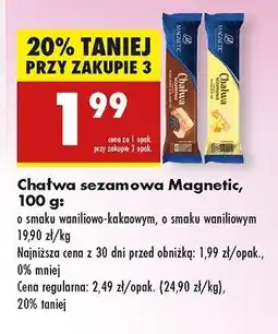 Biedronka Chałwa sezamowa o smaku waniliowym Magnetic oferta