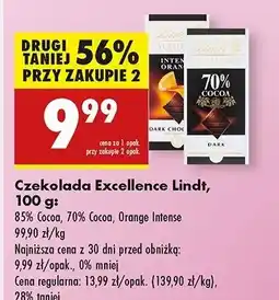 Biedronka Czekolada orange intense Lindt excellence oferta