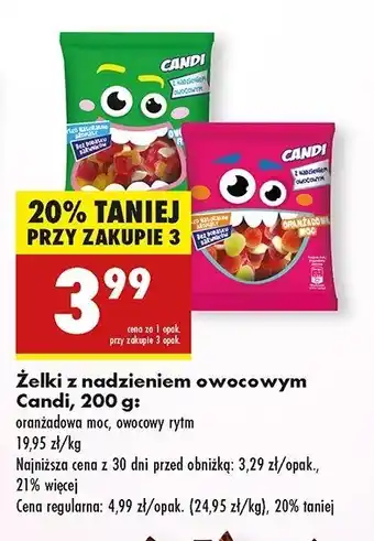 Biedronka Żelki owocowy rytm Candi (biedronka) oferta