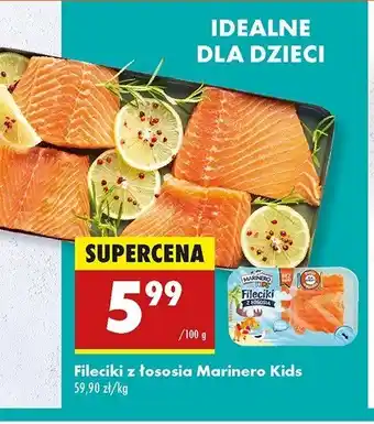 Biedronka Fileciki z łososia Marinero kids oferta