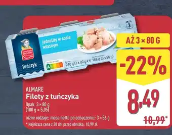 ALDI Filet z tuńczyka Almare oferta