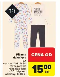 Carrefour Market Piżama dziecięca TEX oferta