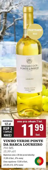 Biedronka Wino Adega Coop Ponte Da Barca Loureiro oferta