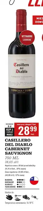 Biedronka Wino karton Casillero Del Diablo Cabernet Sauvignon oferta