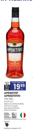 Biedronka Vermouth Aperitivo Franzini oferta