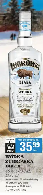 Biedronka Wódka Żubrówka Biała oferta