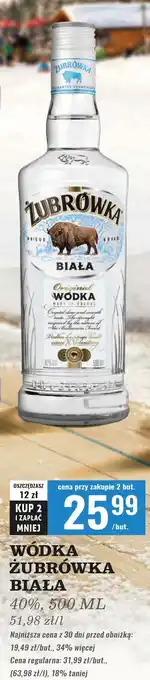 Biedronka Wódka Żubrówka Biała oferta