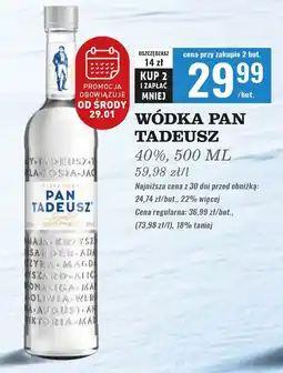 Biedronka Wódka Pan Tadeusz oferta