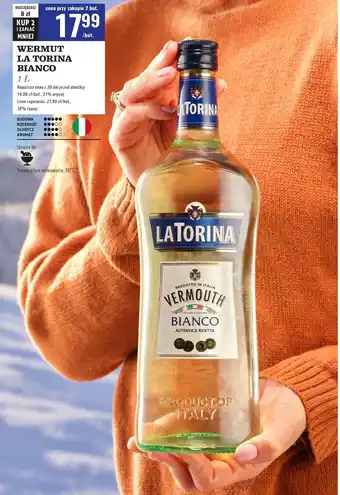 Biedronka Vermouth La Torina Bianco oferta