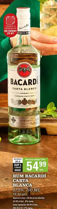 Biedronka Rum Bacardi Carta Blanca oferta