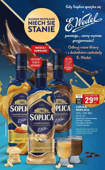 Biedronka Likier cappuccino z białą czekoladą 15% Soplica E. Wedel oferta