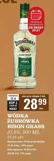 Biedronka Wódka Żubrówka Bison Grass oferta