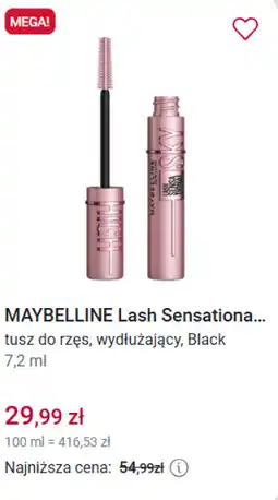 Rossmann Maybelline Lash Sensational tusz do rzęs oferta