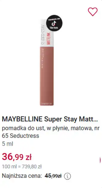 Rossmann Maybelline Super Stay Matte pomadka do ust w płynie matowa oferta