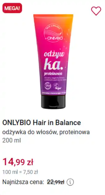 Rossmann Onlybio Hair in Balance oferta