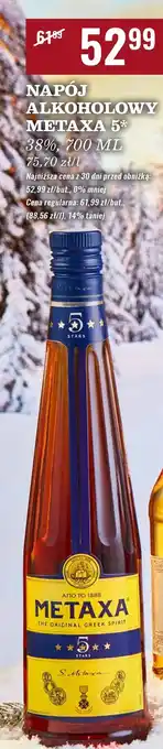 Biedronka Brandy Metaxa 5 oferta