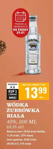 Biedronka Wódka Żubrówka Biała oferta