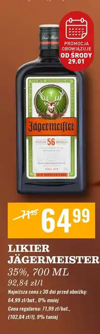 Biedronka Likier Jagermeister oferta