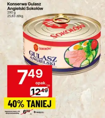 Delikatesy Centrum Konserwa Gulasz Angielski Sokołów oferta