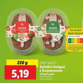 Lidl Sałatka bulgur z sosem pomidorowym i hummusem Chef select oferta