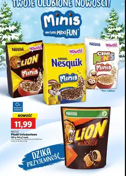 Lidl Płatki śniadaniowe minis Lion oferta