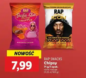 Lidl Chipsy bbq truffle Rap snacks oferta