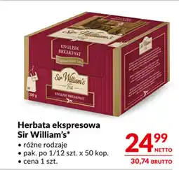 Makro Herbata ekspresowa Sir William's oferta