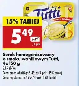 Biedronka Serek homogenizowany Tutti oferta