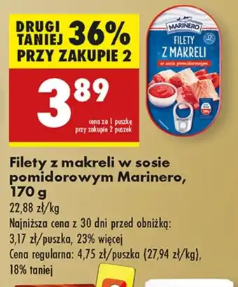 Biedronka Filet z makreli Marinero oferta