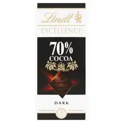 Biedronka Lindt Excellence 70 % Cocoa Czekolada gorzka 100 g oferta