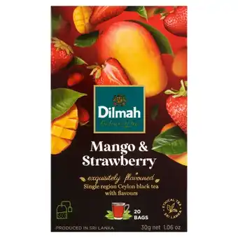 Lidl Dilmah Mango & Strawberry Cejlońska czarna herbata 30 g (20 x 1,5 g) oferta