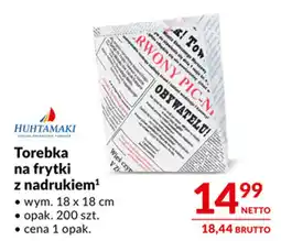 Makro Torebka na frytki z nadrukiem oferta