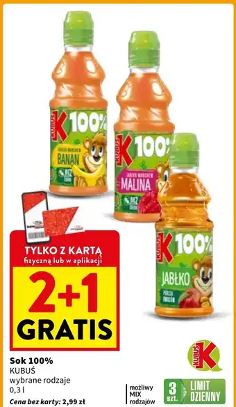 Intermarche Sok jabłkowy Kubuś 100% oferta