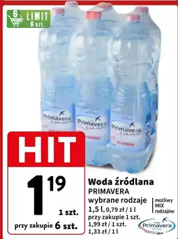 Intermarche Woda niegazowana Primavera oferta