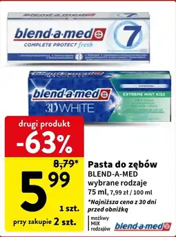 Intermarche Pasta do zębów extreme mint kiss Blend-A-Med 3D White oferta